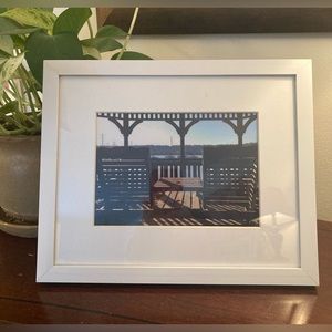 Framed Color Photograph “River View” White Frame Matted Size 8x10 Home Decor